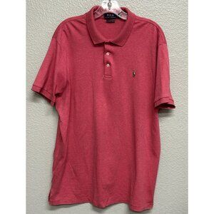 POLO RALPH LAUREN Custom Slim Fit Men’s Size XL Red Solid Shirt Big Pony